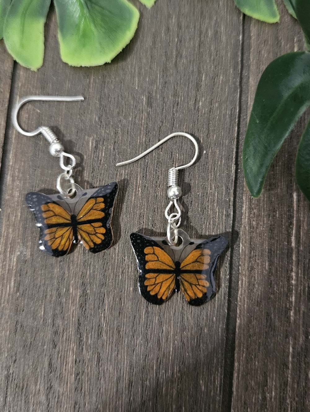Handmade Butterfly Shrink Plastic Earrings